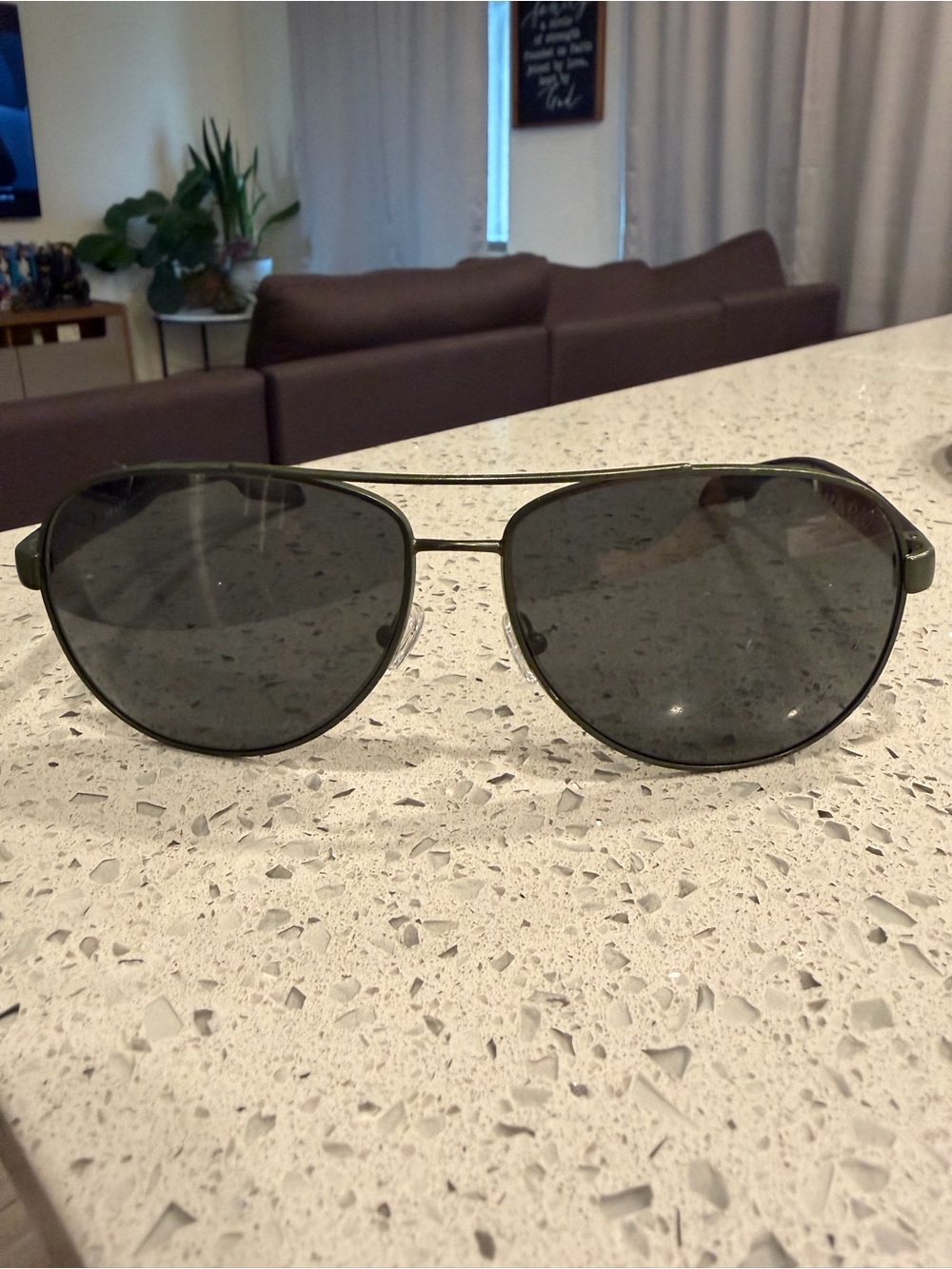 Prada Linea Rossa Men's Black Aviator Sunglasses